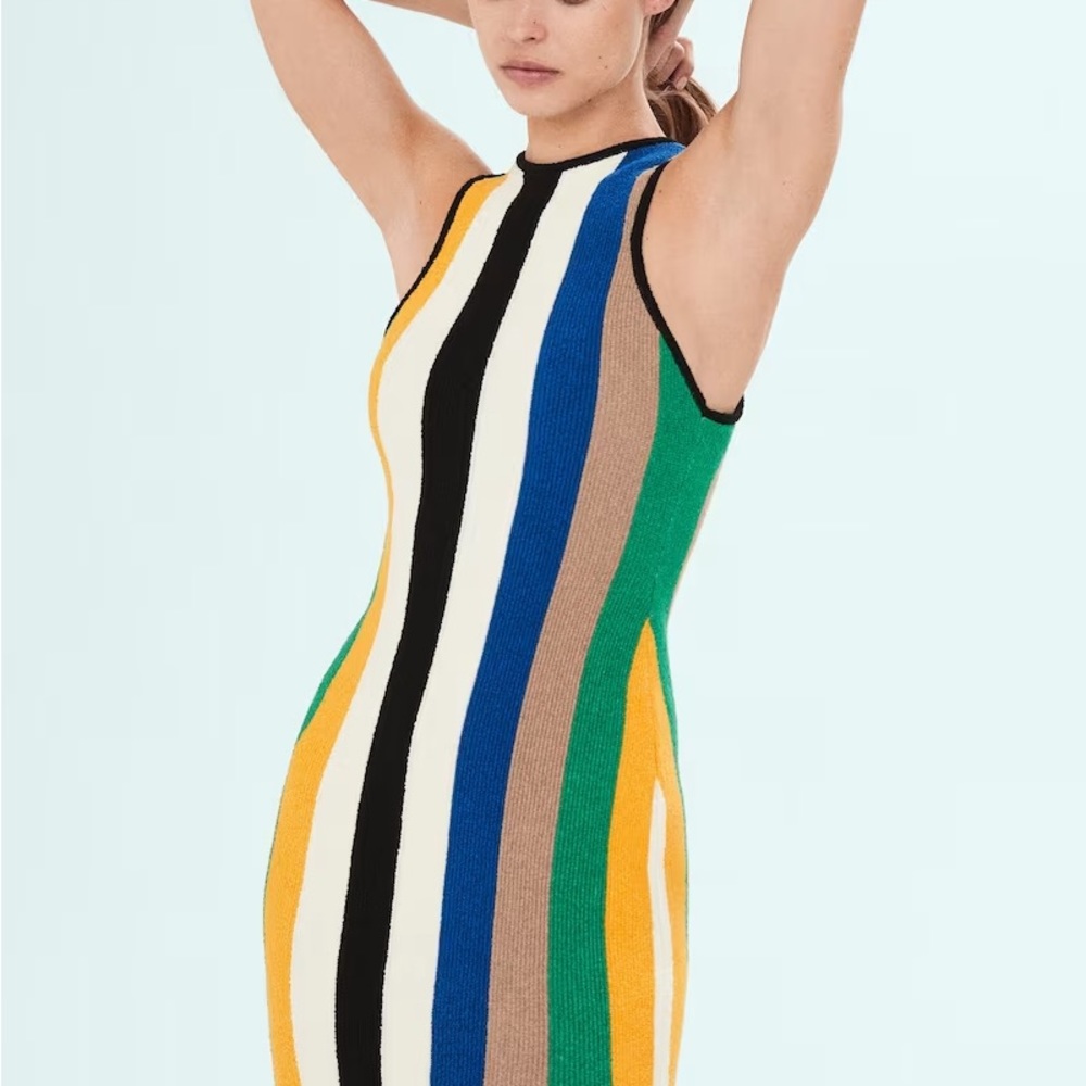 Simon Miller for Mango Multi-colored mini knitted dress